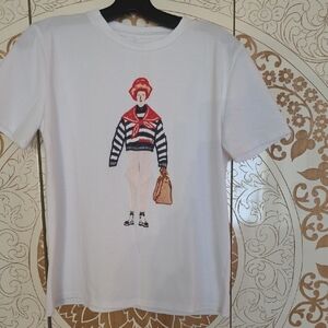 DIXIE White Graphic Short Sleeve Tee,bought In Florence ITALY.